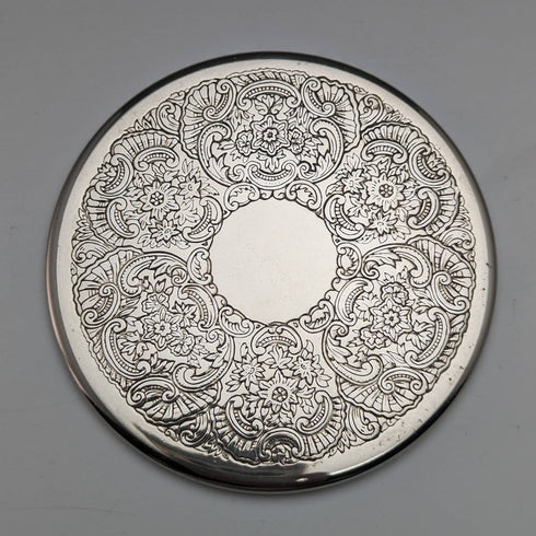 Set of 6 vintage silver-plated coasters